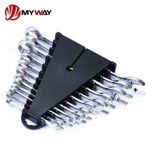 12pcs Combination Wrench Set Plastic Rack Kit